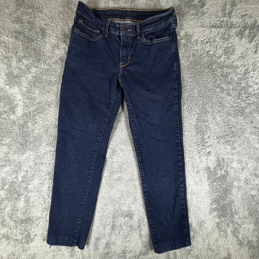 Levis Strauss Co Dark Indigo Slim Fit Jeans W27 L32 Navy Blue Denim